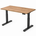 Electric Height-Adjustable Standing Desk, 47.2 x 23.6 in, Natural Oak and Black