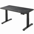 Electric Height-Adjustable Standing Desk, Black Marble-Effect Top, 48 x 24 x 28.3-46.5 in